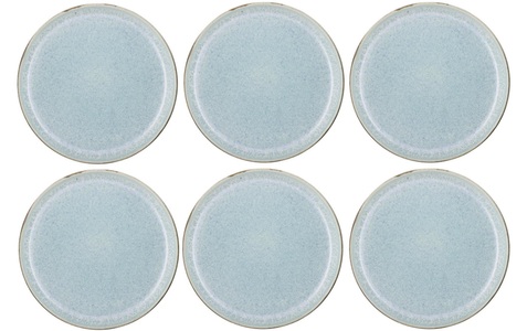 Bitz, Bitz Speiseteller ? 21 cm 6 St?ck, Grau Blau, Bitz 828915 Frühstücks- & Dessertteller 6 Stk. Hellblau