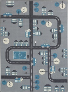 Hanse Home, HANSE Home Teppich »Town«, rechteckig, 0,9 mm Höhe, Weicher Flor, Schaldämmende Spielunterlage, Kinderzimmer, Strassen Design, Kurzflor, Robust, pflegeleicht, HANSE Home Kinderteppich »Town«, rechteckig, 0,9 mm Höhe, Kurzflor, Kinderteppich, Spielteppich, Strassen Design, Kinderzimmer