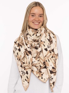 Zwillingsherz, Zwillingsherz Dreieckstuch ""Blumen & Sträucher"" Strick, florales Muster, wärmend