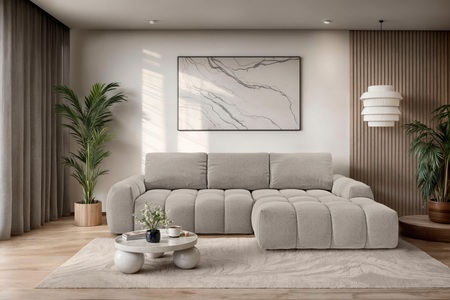 INOSIGN, INOSIGN Ecksofa »AZITA klein optionale Schlafsofa mit Bettkasten, B/T/H: 270/166,5/84cm«, L-Form mit Wellenunterfederung, Bubble-Optik, GOODproduct Ecksofa »AZITA L-Form, 270 cm - OTTO. Verlässliche Qualität.« wahlweise als Schlafsofa m. Bettkasten, Bubble-Optik