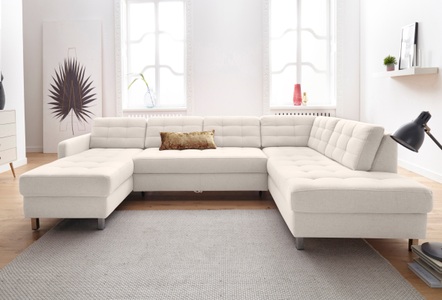 SIT&MORE, sit&more Wohnlandschaft, sit&more Wohnlandschaft »Picasso U-Form« wahlweise mit Bettfunktion und Bettkasten