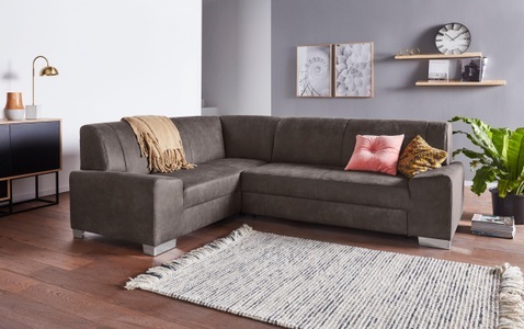 DOMO collection, DOMO collection Ecksofa, DOMO collection Ecksofa »Anzio L-Form«, Wahlweise mit Bettfunktion und Federkern
