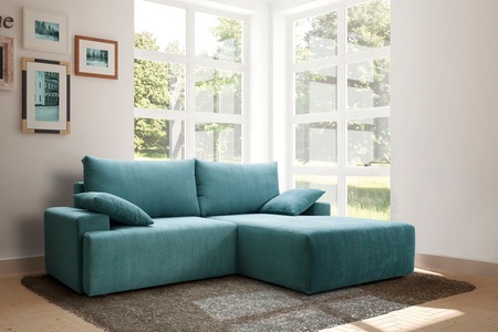 exxpo - sofa fashion, exxpo - sofa fashion Ecksofa, mit Federkern, inklusive Bettfunktion und Bettkasten in verschiedenen Cord-Farben, exxpo - sofa fashion Ecksofa »Orinoko, aktuelles Design und hoher Sitzkomfort, L-Form« inkl. Bettfunktion und Bettkasten, schöne Farben im angesagten Cord