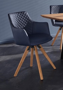 PREMIUM COLLECTION BY HOME AFFAIRE, Premium collection by Home affaire Armlehnstuhl »LISABON«, (Set), 2 St., Echtleder, mit Drehfunktion, Bezug aus Leder, das Gestell aus Eiche Massivholz geölt, Home affaire Armlehnstuhl »LISABON«, (Set), 2 St., Echtleder, mit Drehfunktion, Bezug aus Leder, Gestell aus Eiche Massivholz geölt