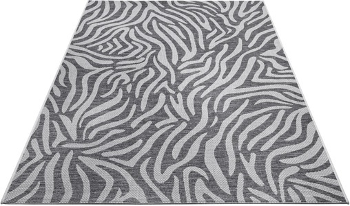 NORTHRUGS, NORTHRUGS Teppich »Cebra«, rechteckig, 4 mm Höhe, Flachgewebe In und Outdoor geeignet, Zebra Design, gekettelt, Wohnzimmer, Balkon, Terrasse, Garten, Robust, Pflegeleicht, NORTHRUGS Teppich »Cebra«, rechteckig, 4 mm Höhe, Flachgewebe Zebra Design, gekettelt, Robust, Pflegeleicht