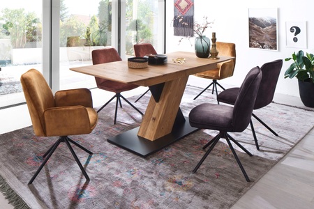 Mca furniture, MCA furniture Esstisch »Cuba«, Esstisch Massivholz ausziehbar, Tischplatte mit Synchronauszug vormontiert, MCA furniture Esstisch »Cuba«, Esstisch Massivholz ausziehbar, Tischplatte mit Synchronauszug