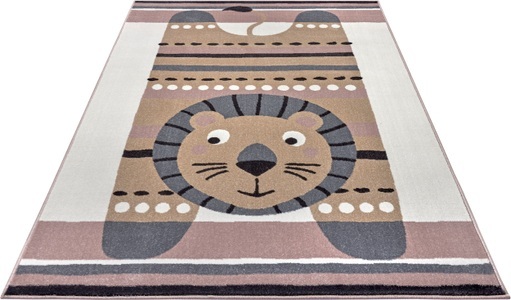 Hanse Home, HANSE Home Teppich »Lion Lev«, rechteckig, 9 mm Höhe, Weicher Flor, Farbenfrohes Design, Kinderzimmer, Spielunterlage, Tiere, strapazierfähig, pflegeleicht, HANSE Home Teppich »Lion Lev«, rechteckig, 9 mm Höhe, Farbenfrohes Design, Spielunterlage, Tiere