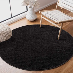 Carpet City, Carpet City Teppich »Fancy«, rund, 12 mm Höhe, Kurzflor, Einfarbig, 3D-Optik, Wohnzimmer, Carpet City Teppich »Friseé-Teppich FANCY900«, rund, 12 mm Höhe, Kurzflor, Einfarbig, 3D-Optik, Streifen Look