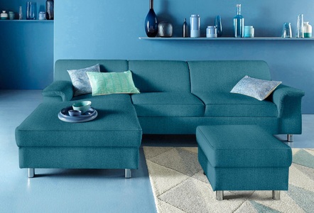 INOSIGN, INOSIGN Ecksofa, wahlweise mit Bettfunktion, DOMO collection Ecksofa »Jamie, modern und elegant, Fusshöhe 9cm, L-Form,« wahlweise mit Bettfunktion