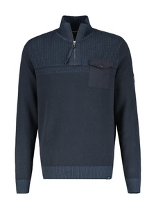 Lerros, LERROS Stehkragenpullover, mit praktischer Brusttasche, LERROS Troyer »LERROS Stricktroyer mit unterschiedlichen Strickstrukturen«