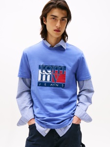 Tommy Jeans T-Shirt »TJM RWB FLAG TEE EXT«, Slim fit, mit Rundhals