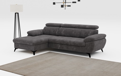 COTTA Ecksofa »Hudson L-Form«, mit Kopfteilverstellung, wahlweise mit Bettfunktion & Bettkasten