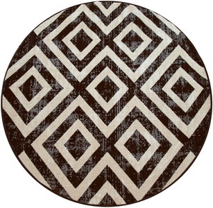 PACO HOME, Paco Home Teppich »Poco 821«, rund, 7 mm Höhe, Kurzflor, Rauten-Design, In- und Outdoor geeignet, ideal im Wohnzimmer & Schlafzimmer, Paco Home Teppich »Poco 821«, rund, 6 mm Höhe, Kurzflor, Rauten-Design, In- und Outdoor geeignet
