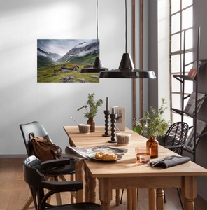 Komar, Komar Leinwandbild »Keilrahmenbild - Moody Mountains - Grösse 60 x 40 cm«, Baum-Blätter-Natur-Berge-Foto-Landschaft, (Packung, 1 St.), Deutsches Qualitätsvlies (155 g/m²), Komar Leinwandbild »Moody Mountains - Grösse 60 x 40 cm«, Baum-Blätter-Natur-Berge-Blumen-Foto-Jahreszeiten-Landschaft-Meer-Strand-Palmen, (Packung, 1 St.), Keilrahmenbild mi Echtholzrahmen