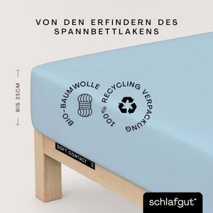 Schlafgut, Schlafgut Spannbettlaken »Soft Contact«, (1 St.), 100% Bio Baumwolle, Schlafgut Spannbettlaken »Soft Contact«, 100% Bio Baumwolle