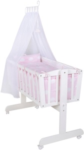 Roba, Roba Wiege mit Komplettausstattung, »Komplettwiege, Kleine Wolke rosa«, 