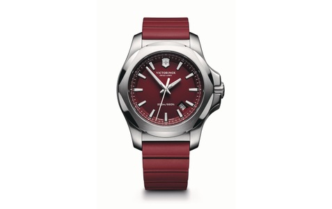 Victorinox, Victorinox Swiss Army 241719.1 I.n.o.x rosso gomma & acciaio orolog..., Victorinox I.N.O.X. - Rot - 43 mm