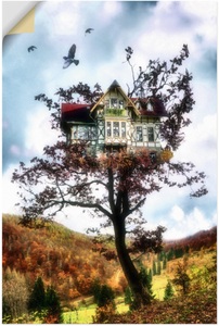 Artland, Artland Wandbild »Das Baumhaus«, Landschaften, (1 St.), in vielen Grössen & Produktarten - Alubild / Outdoorbild für den Aussenbereich, Leinwandbild, Poster, Wandaufkleber / Wandtattoo auch für Badezimmer geeignet, Artland Wandbild »Das Baumhaus«, Landschaften, (1 St.), als Alubild, Leinwandbild, Wandaufkleber oder Poster in versch. Grössen