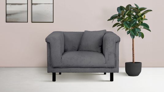 INOSIGN Sessel »AGNIA B/T/H: 100/85/71 cm«, incl. Zierkissen, auch in Cord und Bouclé