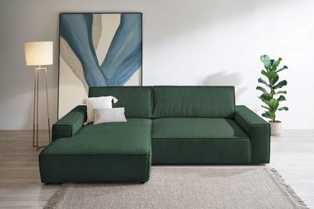 HOME AFFAIRE, Home affaire Ecksofa »NEU: SHERWOOD XXL 284, Big-Sofa L-Form, tiefe Sitzfläche 95 cm, Cord«, Recamiere rechts/links, als Schlafsofa stellbar, Cord u. Leinenoptik, Home affaire Ecksofa »NEU: SHERWOOD XXL 284, Big-Sofa L-Form, tiefe Sitzfläche 95 cm, Cord« Recamiere rechts/links, als Schlafsofa stellbar, Cord u. Leinenoptik