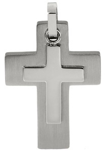 FIRETTI, Firetti Kettenanhänger »Kreuz, doppellagig, klassisch, zeitlos, glänzend, massiv«, Firetti Kettenanhänger »Schmuck Geschenk Halsschmuck Anhänger für Halskette Kreuz«, Made in Germany