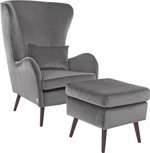 Guido Maria Kretschmer Home&Living, Guido Maria Kretschmer Home&Living Sessel »Salla«, wahlweise mit oder ohne Hocker, grosser Sessel: Masse B/T/H: 78/94/118 cm, Bezug auch in Luxus-Microfaser in Teddyfelloptik, Guido Maria Kretschmer Home&Living Sessel »Salla auch in Fellimitat und Feincord, viele Bezugsarten, Ohrensessel«, wahlweise mit oder ohne Hocker; grosser Sessel: Masse B/T/H: 78/94/118cm