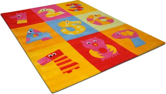 THEKO, Kinderteppich, »Dhanbad«, THEKO, rechteckig, Höhe 15 mm, handgetuftet, THEKO Kinderteppich »Dhanbad«, rechteckig, 15 mm Höhe, Kurzflor, Patchwork Design, Motiv Zahlen, Kinderzimmer