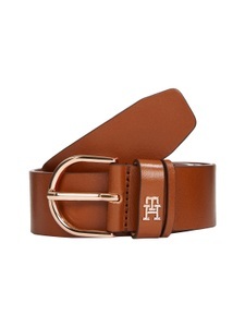 Tommy Hilfiger, Tommy Hilfiger Ledergürtel »ESSENTIAL EFFORTLESS 3.5«, Ovale Einfachdornschliesse, Logoemblem, 