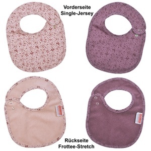 WOERNER, WÖRNER SÜDFROTTIER Druckknopflatz Lamas rosa 2er Set 22 x 29 cm, Wörner Lätzchen »Lamas rosa Druckknopflatz 22x29 cm« 2 Stk. tlg. mit Druckknöpfen, maschinenwaschbar, trocknergeeignet