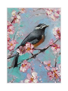 QUEENCE, queence Bild »Mona«, Vögel, gerahmt, Blumen, queence Bild »Mona«, Vögel, gerahmt, Blumen
