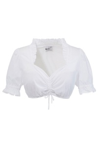 Marjo, Marjo Dirndlbluse mit Gummizug am Saum, 