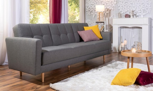 MAX WINZER, Max Winzer® 3-Sitzer »Jesper«, Max Winzer® 3-Sitzer »Jesper Kippcouch mit komfortablem Federkern, klassisch und modern«, Schlafsofa mit Knopfheftung im Rücken, inklusive Bettkasten
