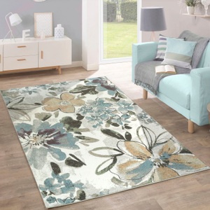 PACO HOME, Paco Home Teppich »Kosy 515«, rechteckig, 14 mm Höhe, Kurzflor, buntes Blumen Design, ideal im Wohnzimmer & Schlafzimmer, Paco Home Teppich »Kosy 515«, rechteckig, 13 mm Höhe, Kurzflor, buntes Blumen Design, ideal im Wohnzimmer & Schlafzimmer