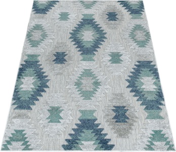 Ayyildiz Teppiche Teppich, rechteckig, 8 mm Höhe, Flachflor mit Hoch-Tief-Struktur, In-und Outdoor geeignet