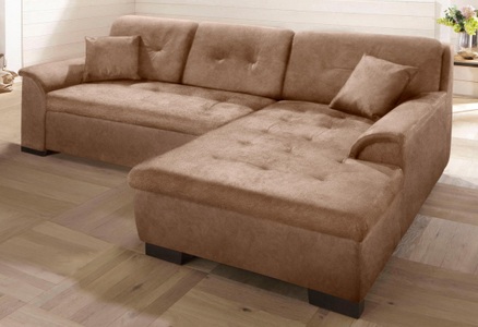HOME AFFAIRE, Home affaire Ecksofa »Bergen«, wahlweise mit Bettfunktion, Home affaire Ecksofa »Bergen«, wahlweise mit Bettfunktion L-Form