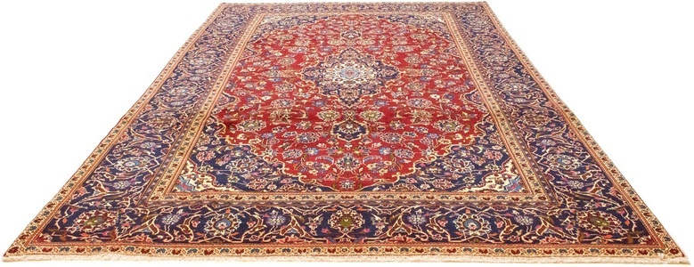 MorgenLand, morgenland Wollteppich »Keshan Teppich handgeknüpft rot«, rechteckig, 8 mm Höhe, 