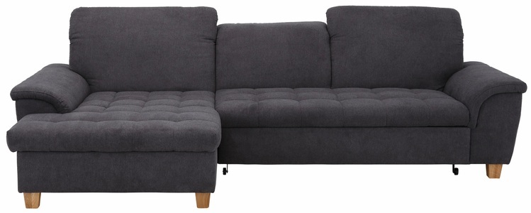 HOME AFFAIRE, Home affaire Ecksofa »Lyla«, mit Recamiere, wahlweise mit Rückenfunktion und zusätzlich mit Bett + Bettkasten, Home affaire Ecksofa »Lyla fester Sitzkomfort, bequeme Armlehnen, Breite 279cm, L-Form« mit Recamiere, wahlweise mit Rückenfunktion und zusätzlich mit Bett