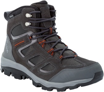 Jack Wolfskin, Jack Wolfskin Wanderschuh »VOJO 3 TEXAPORE MID M«, wasserdicht, Jack Wolfskin Wasserdichte Wanderschuhe Herren Vojo 3 Texapore Mid Men 45 grey / orange grey / orange