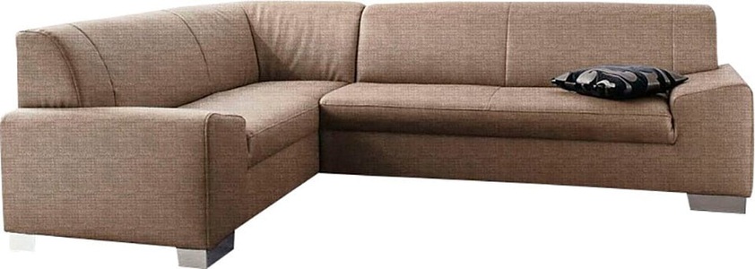 DOMO collection, DOMO collection Ecksofa, DOMO collection Ecksofa »Alisson, zeitlose Optik, flache Armlehnen, L-Form«, wahlweise mit Bettfunktion