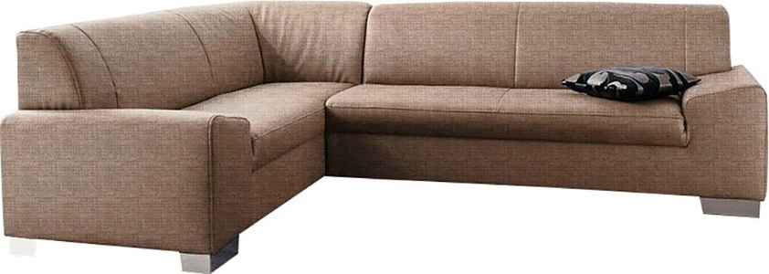 DOMO collection, DOMO collection Ecksofa, DOMO collection Ecksofa »Alisson, zeitlose Optik, flache Armlehnen, L-Form«, wahlweise mit Bettfunktion