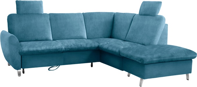 SIT&MORE, sit&more Ecksofa, sit&more Ecksofa »Daytona L-Form«, mit Federkern, zwei Kopfstützen und wahlweise mit Bettfunktion