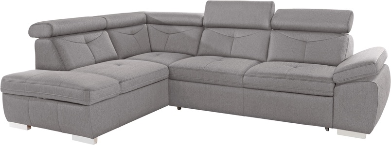 exxpo - sofa fashion, exxpo - sofa fashion Ecksofa, wahlweise mit Bettfunktion und Bettklasten, exxpo - sofa fashion Ecksofa »Spring, super bequem und komfortabel mit Armteil- und Kopfteilfunktion« wahlweise mit Bettfunktion und Bettkasten, L-Form