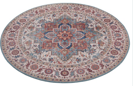 NOURISTAN, Teppich, »Anthea«, NOURISTAN, rund, Höhe 5 mm, maschinell gewebt, NOURISTAN Teppich »Anthea«, rund, 5 mm Höhe, Orientalisch, Orient, Vintage, Wohnzimmer, Schlafzimmer, Esszimmer
