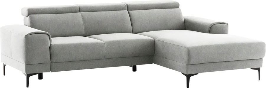 exxpo - sofa fashion, exxpo - sofa fashion Ecksofa, mit 3 Kopfstützen, wahlweise elektrischer Sitztiefenverstellung, frei im Raum stellbar, exxpo - sofa fashion Ecksofa »Ophelia, elegant, modern und bequem, L-Form«, inkl. verstellbare Kopfteile, wahlweise elektr. Sitztiefenverstellung