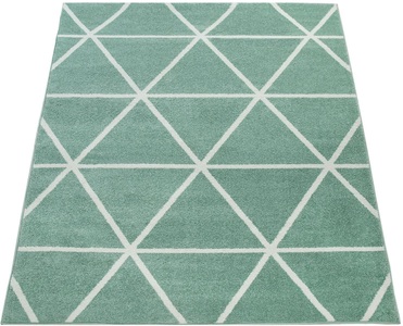 PACO HOME, Teppich, »Stella 401«, Paco Home, rechteckig, Höhe 17 mm, maschinell gewebt, Paco Home Teppich »Stella 401«, rechteckig, 16 mm Höhe, Teppich, Pastellfarben, Rauten Design, Skandi Muster, Kurzflor
