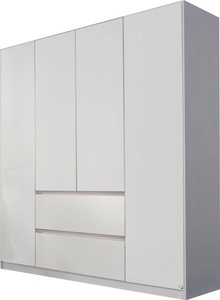 Rauch Pack´s, home24 Drehtürenschrank Mainz, rauch Drehtürenschrank »Kleiderschrank Schrank Garderobe Garderobenschrank MAINZ«, grifflose Front, Aussentüren mit Push-to-Open Funktion MADE IN GERMANY