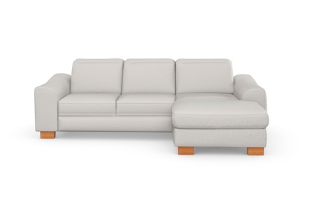 sit&more Ecksofa »Durness«, mit Federkern und hochwertigen Massivholzfüssen, wahlweise mit Kopfteilverstellung, Bettfunktion und Bettkasten oder mit Bettfunktion und Bettkasten
