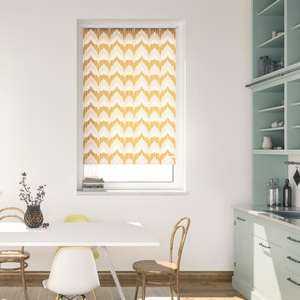 LICHTBLICK, LICHTBLICK Seitenzugrollo »Rollo Klemmfix, ohne Bohren, Verdunkelung, Boho Zig Zag - Gelb«, verdunkelnd, Verdunkelung, freihängend, LICHTBLICK ORIGINAL Seitenzugrollo »Rollo Klemmfix, ohne Bohren, Verdunkelung, Boho Zig Zag - Gelb«, verdunkelnd, Verdunkelung-energiesparend, freihängend