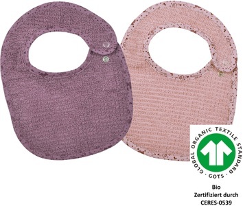 WOERNER, WÖRNER SÜDFROTTIER At home Druckknopflatz rosa 2er Set 22 x 29 cm, Wörner Lätzchen »at home Druckknopflatz 22x29 cm 2er Set« 2 Stk. tlg. Biobaumwolle, maschinenwaschbar, trocknergeeignet
