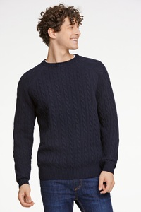 LINDBERGH Strickpullover mit Zopfmuster, hoher Wollanteil